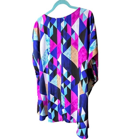 5 for $40 SALE! Lane Bryant Colorful Vneck Zip  Split Back Tunic size 24 - Picture 9 of 10